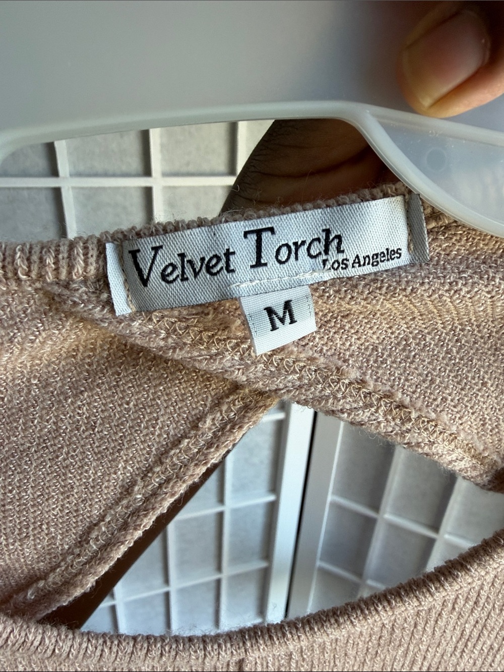 Long Sleeve Knit Dress -desert sand - Picture 5 of 5